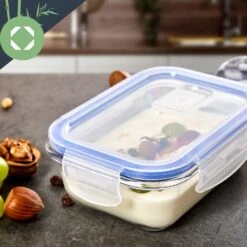 Rechteckige Glasbox 1520 Ml, 1040 Ml, 640 Ml, 370 Ml Mit Deckel 4er-Set -Klarstein 10038296 yy 0004 logo