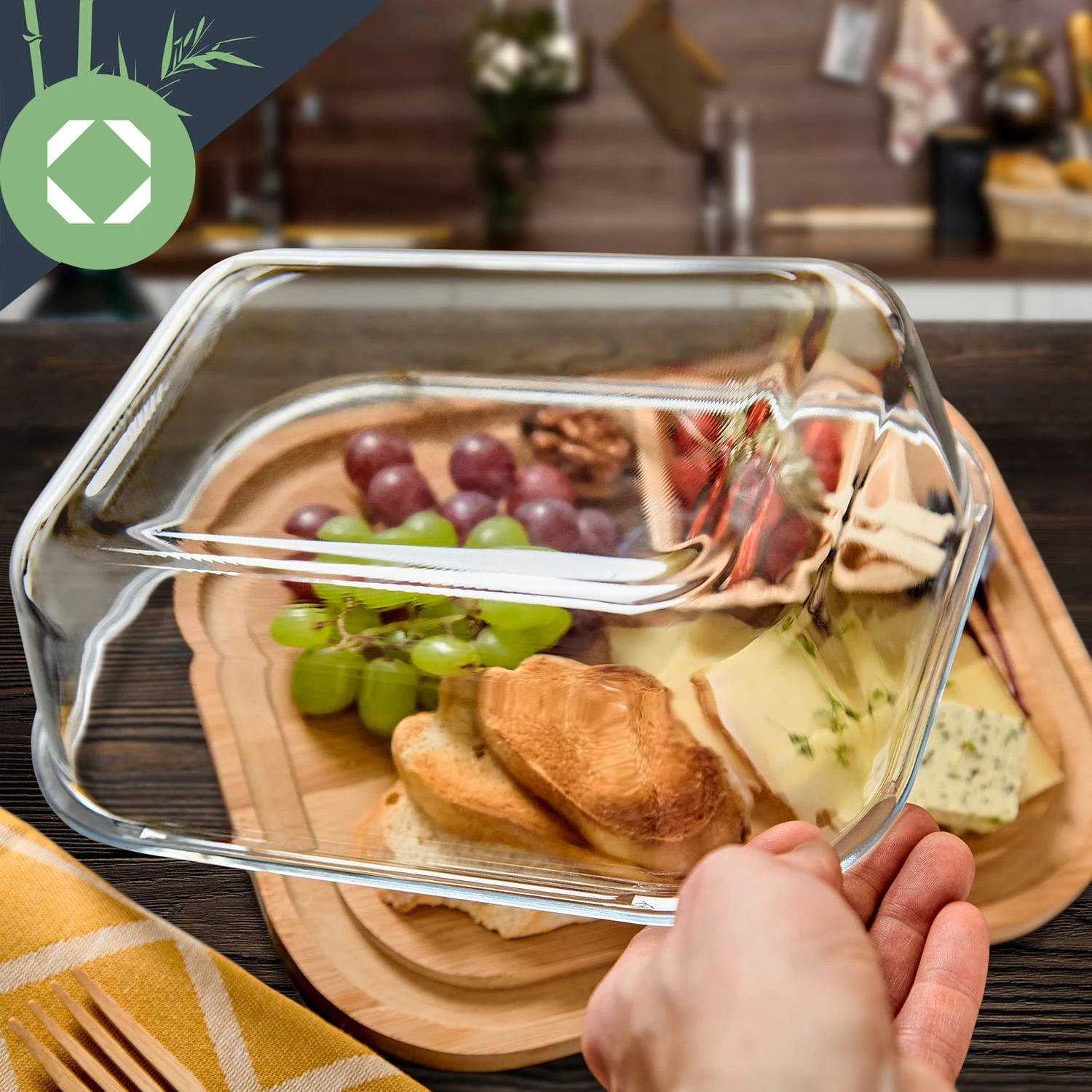 Glas-Servierplatte Luftdicht Geschmacksneutral Spülmaschinenfest 5 Glas-Servierplatte Luftdicht Geschmacksneutral Spülmaschinenfest – Bild 3