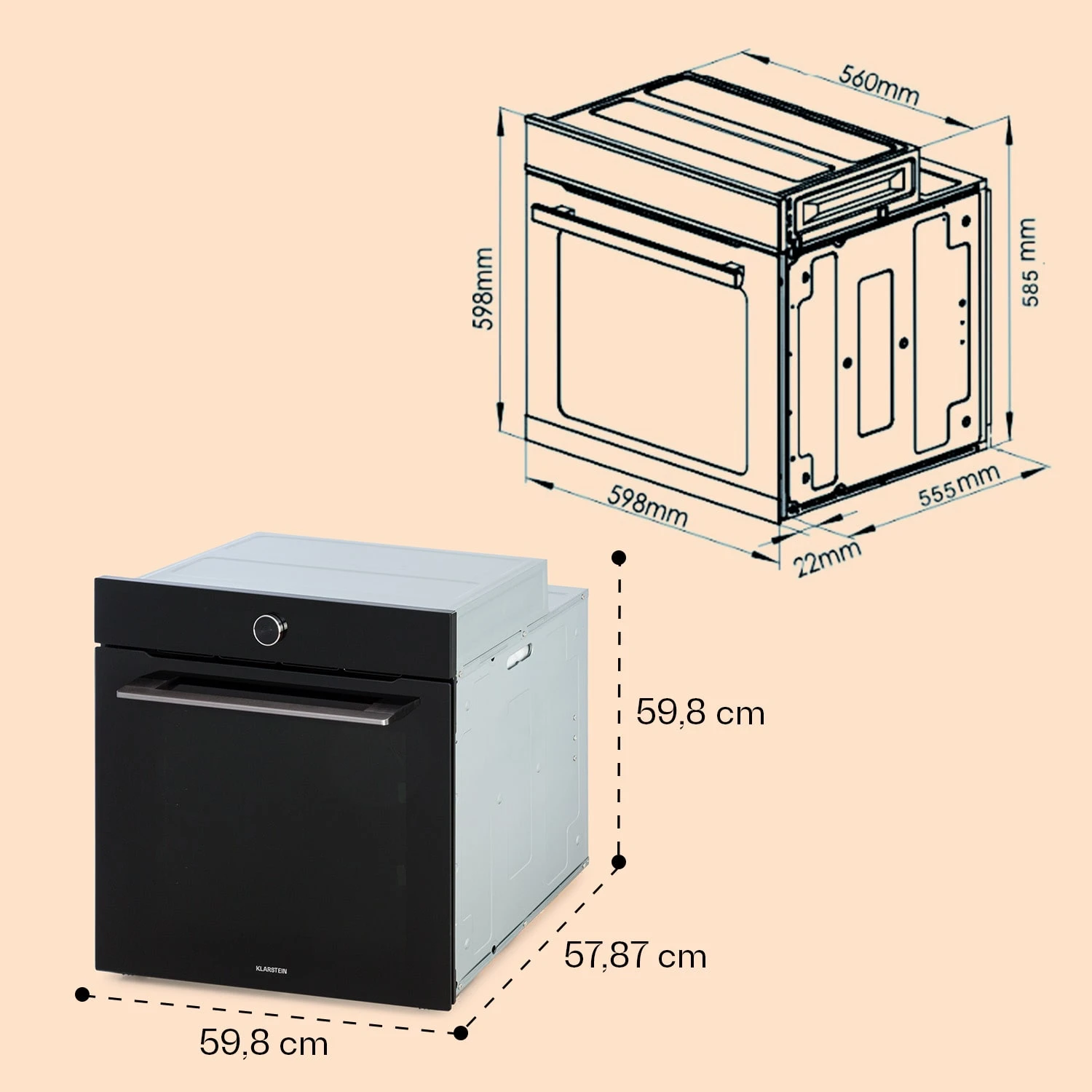 Illuminosa Smart Einbaubackofen 2800W 11 Funktionen App-Steuerung 9 Illuminosa Smart Einbaubackofen 2800W 11 Funktionen App-Steuerung – Bild 7