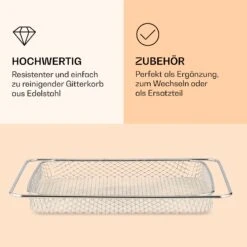 AeroVital Jumbo Heißluftfritteuse Gitterkorb Edelstahl 8 AeroVital Jumbo Heißluftfritteuse Gitterkorb Edelstahl -Klarstein 10038341 de 0003 logo