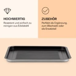 AeroVital Jumbo Heißluftfritteuse Backblech Edelstahl 8 AeroVital Jumbo Heißluftfritteuse Backblech Edelstahl -Klarstein 10038342 de 0003 logo