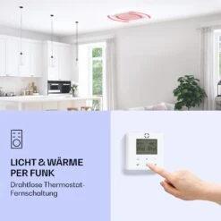 Wondersky Decken-Infrarotheizstrahler 350W 60 X 6,5 X 60 Cm (BxHxT) IP44 -Klarstein 10038378 de 0002 logo