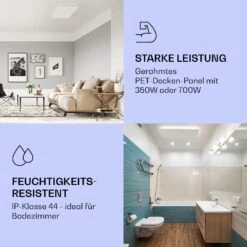 Wondersky Decken-Infrarotheizstrahler 2-er Set 700W 60 X 6 X 120 Cm (BxHxT) IP44 14 Wondersky Decken-Infrarotheizstrahler 2-er Set 700W 60 X 6 X 120 Cm (BxHxT) IP44 -Klarstein 10038381 de 0005 logo