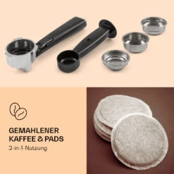 Pausa Espressomaker 1350 Watt 20 Bar Druck Wassertank: 1,4 Liter Edelstahl 12 Pausa Espressomaker 1350 Watt 20 Bar Druck Wassertank: 1,4 Liter Edelstahl -Klarstein 10038393 de 0003 logo