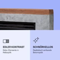 Fort Rock Elektrokamin 1800 W Heizfunktion 10 Bis 30 °C Fernbedienung -Klarstein 10038396 de 0003 logo