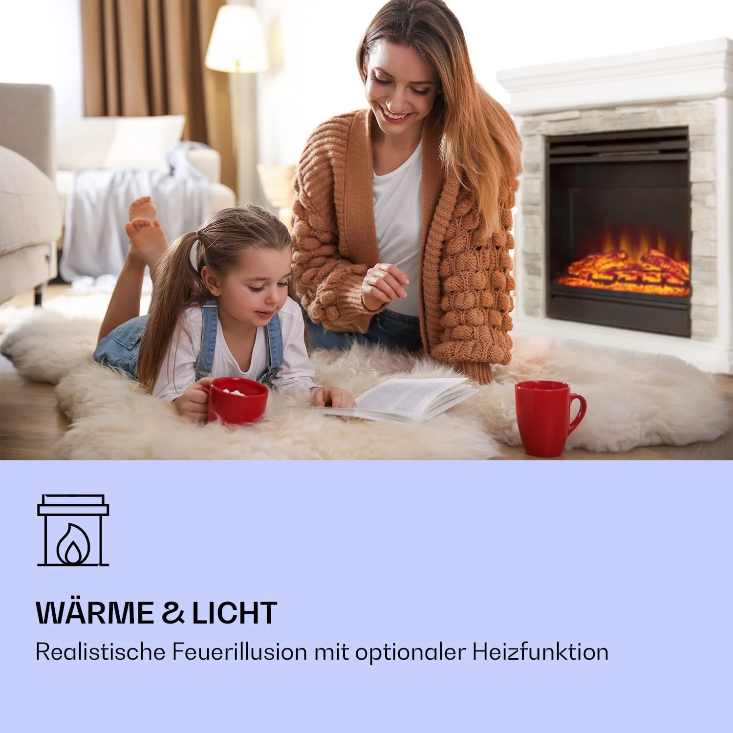 Nevis Peak Elektrischer Kamin 1800 W Heizfunktion 10 Bis 30 °C Fernbedienung 4 Nevis Peak Elektrischer Kamin 1800 W Heizfunktion 10 Bis 30 °C Fernbedienung – Bild 2