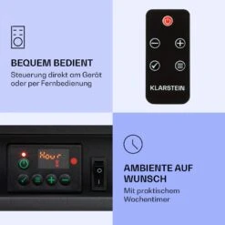 Nevis Peak Elektrischer Kamin 1800 W Heizfunktion 10 Bis 30 °C Fernbedienung 14 Nevis Peak Elektrischer Kamin 1800 W Heizfunktion 10 Bis 30 °C Fernbedienung -Klarstein 10038399 de 0006 logo