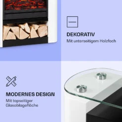 Studio 5 Arc Elektrokamin 1800 W LED-Flammen Heizlüfter Fernbedienung -Klarstein 10038400 de 0005 logo
