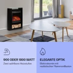 Studio 5 Arc Elektrokamin 1800 W LED-Flammen Heizlüfter Fernbedienung -Klarstein 10038401 de 0002 logo