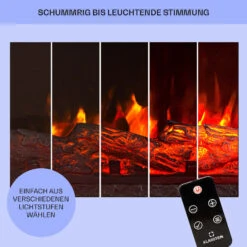 Studio 5 Arc Elektrokamin 1800 W LED-Flammen Heizlüfter Fernbedienung -Klarstein 10038401 de 0008 usp