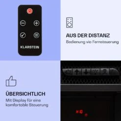 Studio 10 Arc Elektrokamin 1800 W LED-Flammen Heizlüfter Fernbedienung -Klarstein 10038402 de 0003 logo
