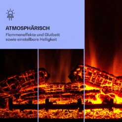 Studio 10 Arc Elektrokamin 1800 W LED-Flammen Heizlüfter Fernbedienung -Klarstein 10038402 de 0004 logo