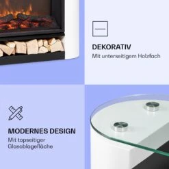 Studio 10 Arc Elektrokamin 1800 W LED-Flammen Heizlüfter Fernbedienung -Klarstein 10038402 de 0005 logo