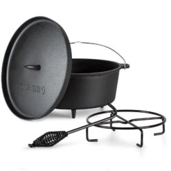 Klarstein 22 Galloway Dutch Oven 12.0 BBQ-Topf Gusseisen Standfüße Größe XL / 12 Qt
