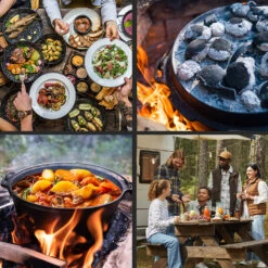 Guernsey Premium Dutch Oven 9.0 BBQ-Topf Gusseisen Standfüße Größe L / 9 Qt -Klarstein 10038643 de 0005 usp