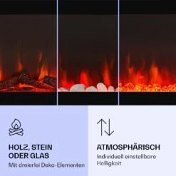 Galeras Elektrischer Wand- Und Einbaukamin 1800 W LED 3 Farben Timer 13 Galeras Elektrischer Wand- Und Einbaukamin 1800 W LED 3 Farben Timer -Klarstein 10038687 de 0004 logo