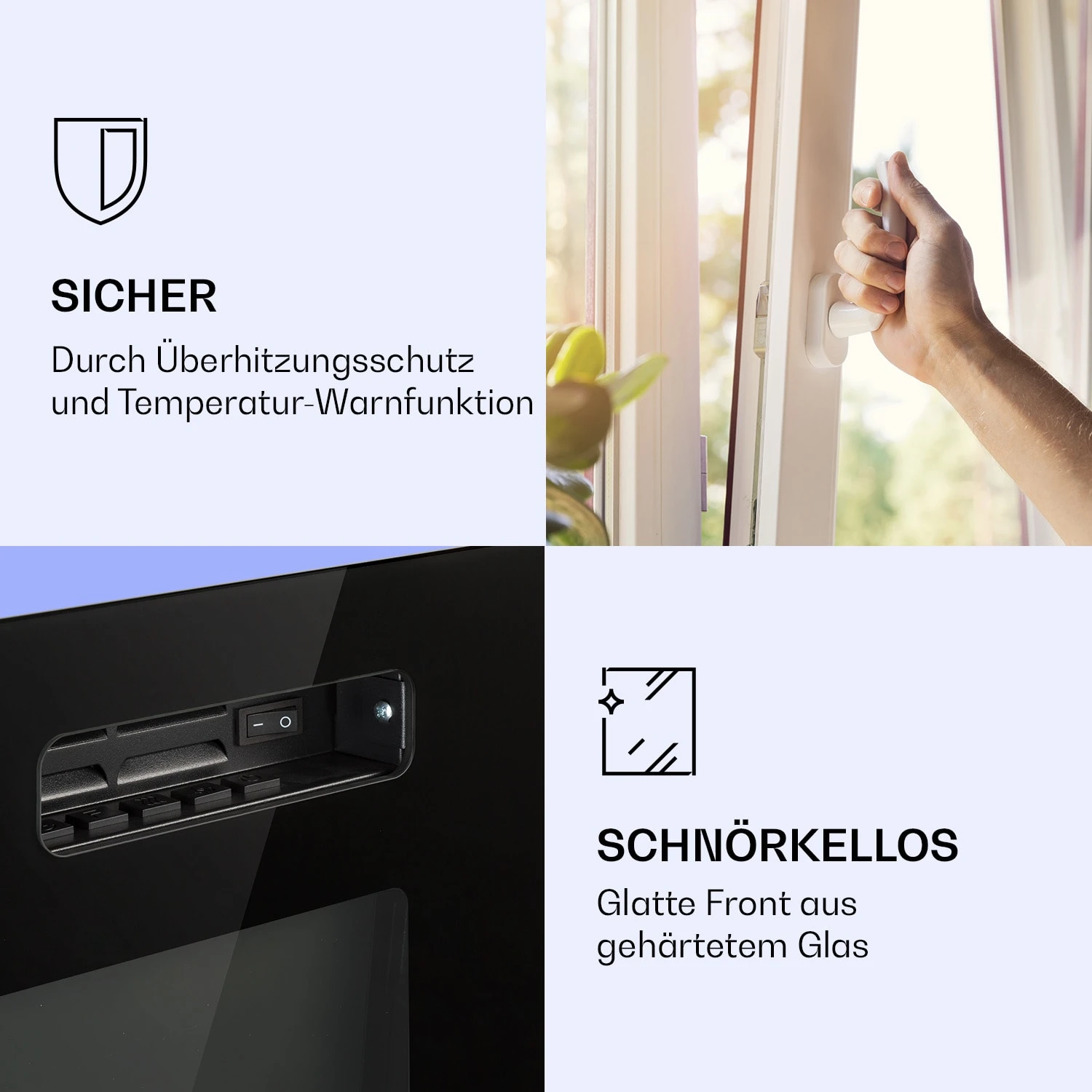 Galeras Elektrischer Wand- Und Einbaukamin 1800 W LED 3 Farben Timer 9 Galeras Elektrischer Wand- Und Einbaukamin 1800 W LED 3 Farben Timer – Bild 7