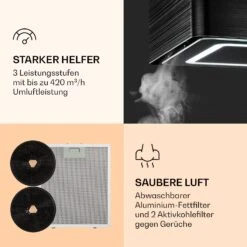 Futurelight Smart Inselabzugshaube Umluft 420m³/h LED Edelstahl 14 Futurelight Smart Inselabzugshaube Umluft 420m³/h LED Edelstahl -Klarstein 10038709 de 0005 logo