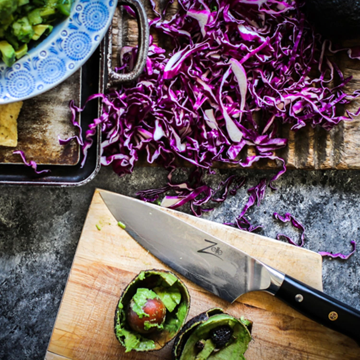 Alpha-Royal Japanese Serie 6" Chefkochmesser Damaszener-Stahl 6 Alpha-Royal Japanese Serie 6" Chefkochmesser Damaszener-Stahl – Bild 4