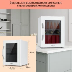 Beersafe M Quartz Kühlschrank 33 Liter 2 Böden Panoramaglastür -Klarstein 10039425 DE 0006 usp