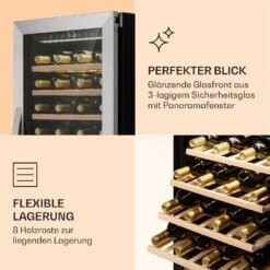 Klarstein Vinamour 77 Duo Weinkühlschrank 191 Liter 5 - 20 °C 2 Kühlzonen 15 Klarstein Vinamour 77 Duo Weinkühlschrank 191 Liter 5 - 20 °C 2 Kühlzonen -Klarstein 10039771 de 0005 logo