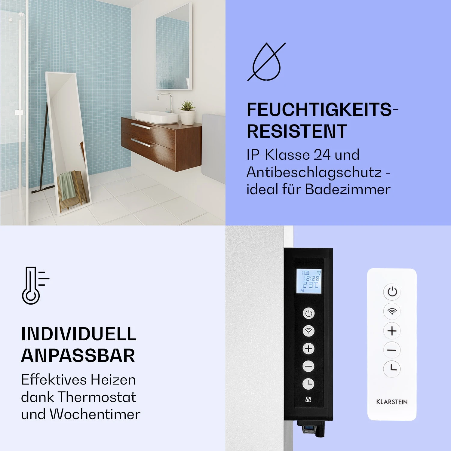 La Palma 900 Smart Infrarotstrahler Konvektor 40x160cm 900W Spiegel Standfuß 9 La Palma 900 Smart Infrarotstrahler Konvektor 40x160cm 900W Spiegel Standfuß – Bild 7