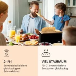 Oklahoma Brotkasten Metall 35,5x15,5x23 Cm Bambus-Deckel Schneidebrett 9 Oklahoma Brotkasten Metall 35,5x15,5x23 Cm Bambus-Deckel Schneidebrett -Klarstein 10039843 de 0003 logo