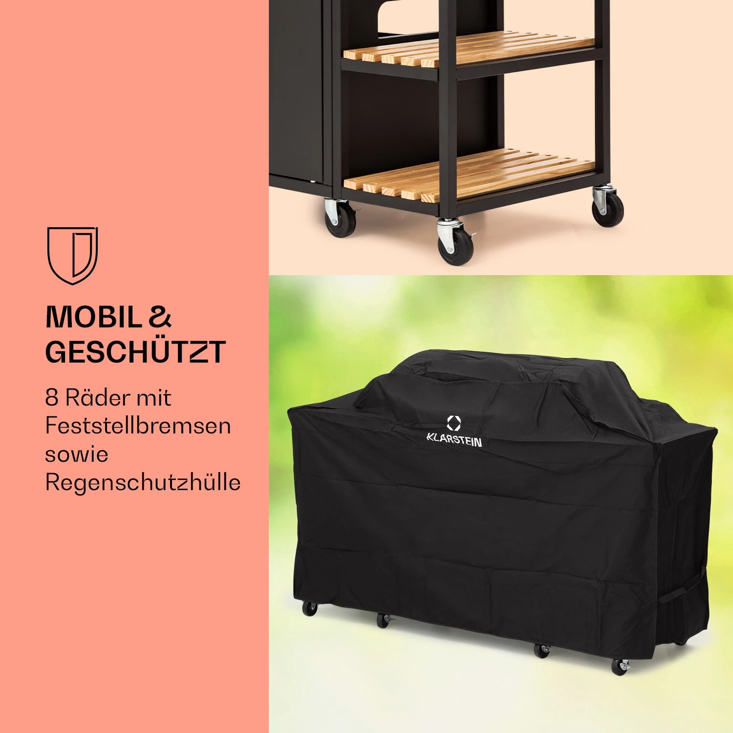 Jersey Outdoor Kitchen Gasgrill 20,7 KW 5+1 Brenner Mobil Regenschutz 9 Jersey Outdoor Kitchen Gasgrill 20,7 KW 5+1 Brenner Mobil Regenschutz – Bild 7