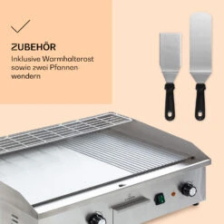 Grillmeile 4400 Elektrogrill Plancha 2x2200W Grillplatte Edelstahl -Klarstein 10039915 de 0006 logo