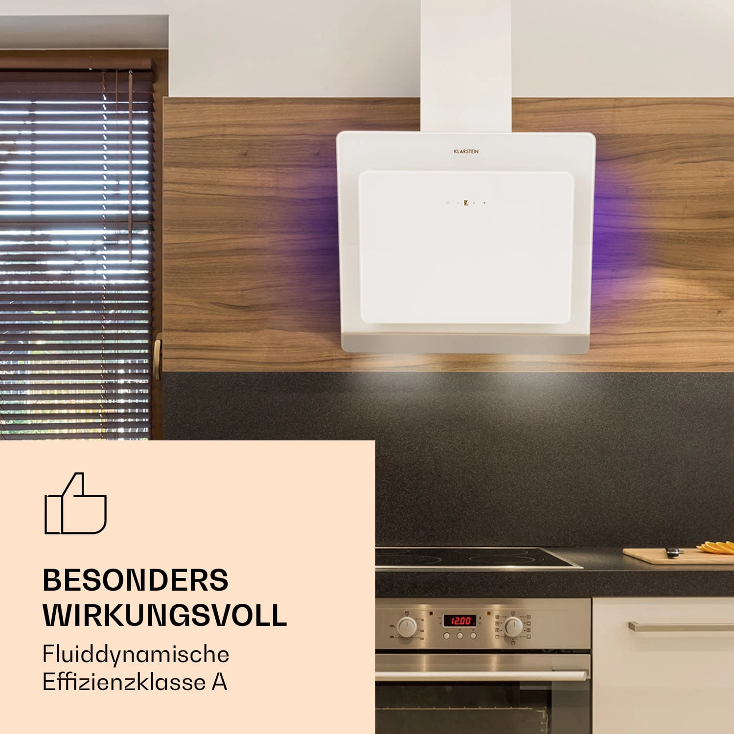 >Aurora Eco 60 Dunstabzugshaube 550 M³/h 60cm Kopffrei Ambientelicht EEC A+ 4 >Aurora Eco 60 Dunstabzugshaube 550 M³/h 60cm Kopffrei Ambientelicht EEC A+ – Bild 2