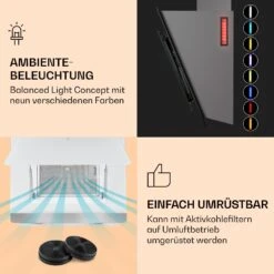 >Aurora Eco 60 Dunstabzugshaube 550 M³/h 60cm Kopffrei Ambientelicht EEC A+ 13 >Aurora Eco 60 Dunstabzugshaube 550 M³/h 60cm Kopffrei Ambientelicht EEC A+ -Klarstein 10039928 de 0004 logo
