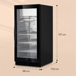 Steakhouse Pro 233 Onyx Fleischreifeschrank 1 Zone 233 L 1-25°C Touch Panorama 18 Steakhouse Pro 233 Onyx Fleischreifeschrank 1 Zone 233 L 1-25°C Touch Panorama -Klarstein 10039936 yy 0008 dimensions