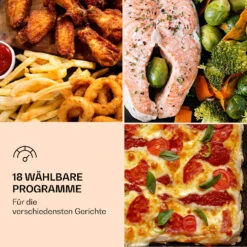 Vigor Air Heißluftfritteuse 1800 W 30 Liter 18 Programme 13 Vigor Air Heißluftfritteuse 1800 W 30 Liter 18 Programme -Klarstein 10039941 de 0004 logo