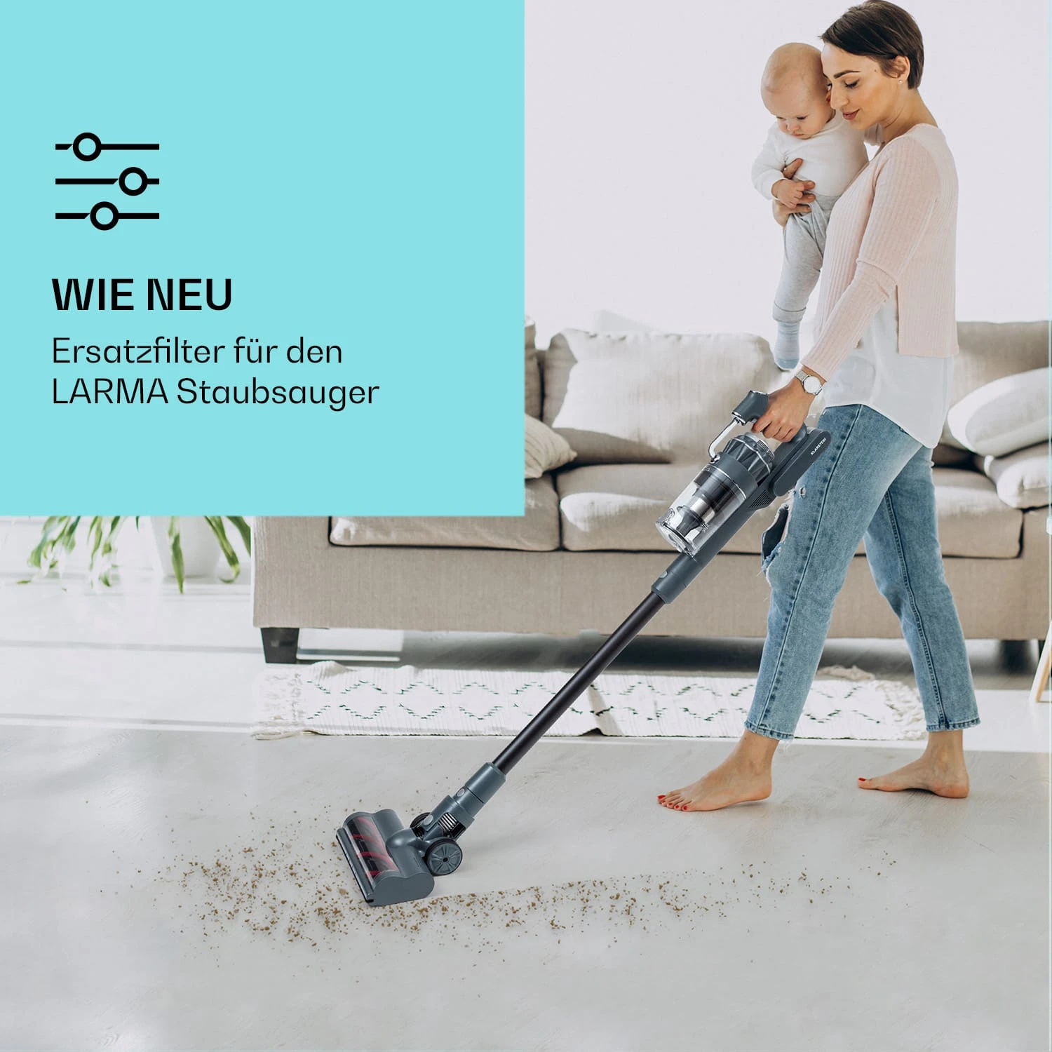 LARMA Staubsauger Ersatzfilter EPA E12 Waschbar 4 LARMA Staubsauger Ersatzfilter EPA E12 Waschbar – Bild 2