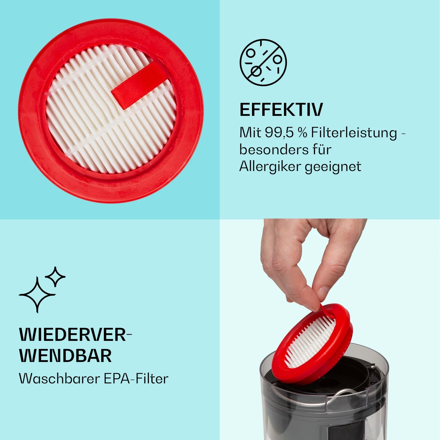 LARMA Staubsauger Ersatzfilter EPA E12 Waschbar 5 LARMA Staubsauger Ersatzfilter EPA E12 Waschbar – Bild 3