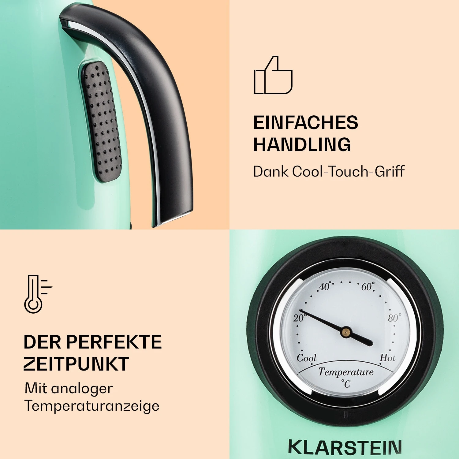 Aquavita Chalet Wasserkocher 1,7 Liter 2200 Watt Temperaturanzeige Edelstahl 7 Aquavita Chalet Wasserkocher 1,7 Liter 2200 Watt Temperaturanzeige Edelstahl – Bild 5