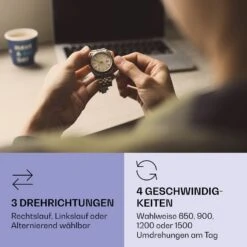 Sindelfingen Uhrenbeweger Rechts-Links-Lauf 1 Uhr Schwarz -Klarstein 10040049 de 0003 logo