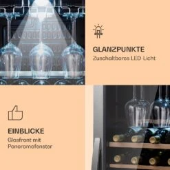 Vinamour 46 Uno Weinkühlschrank 1 Zonen 155 L/46 Fl. 4-18 °C Edelstahl 14 Vinamour 46 Uno Weinkühlschrank 1 Zonen 155 L/46 Fl. 4-18 °C Edelstahl -Klarstein 10040059 de 0005 logo