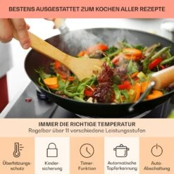 Ramsey Doppel-Kochfeld 2400W 11 Leistungsstufen Glaskeramik -Klarstein 10040071 de 0005 usp