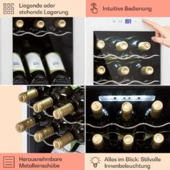 Shiraz 18 Slim Uno Weinkühlschrank 50l 18Fl Touch-Bedienfeld 5-18°C 14 Shiraz 18 Slim Uno Weinkühlschrank 50l 18Fl Touch-Bedienfeld 5-18°C -Klarstein 10040215 de 0005 usp