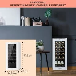 Shiraz 18 Slim Uno Weinkühlschrank 50l 18Fl Touch-Bedienfeld 5-18°C 15 Shiraz 18 Slim Uno Weinkühlschrank 50l 18Fl Touch-Bedienfeld 5-18°C -Klarstein 10040215 de 0006 usp