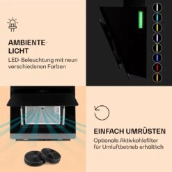 Aurora 60 Smart Dunstabzugshaube 550 M³/h 60cm Kopffrei Ambiente-Licht EEC A++ 14 Aurora 60 Smart Dunstabzugshaube 550 M³/h 60cm Kopffrei Ambiente-Licht EEC A++ -Klarstein 10040234 de 0005 logo