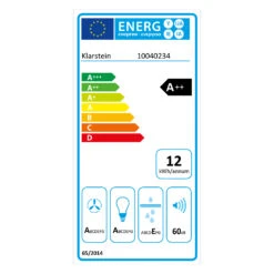 Aurora 60 Smart Dunstabzugshaube 550 M³/h 60cm Kopffrei Ambiente-Licht EEC A++ 17 Aurora 60 Smart Dunstabzugshaube 550 M³/h 60cm Kopffrei Ambiente-Licht EEC A++ -Klarstein 10040234 energy label