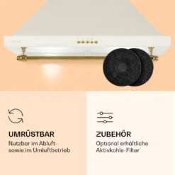 Montblanc 60 Dunstabzugshaube 610m³/h 165W 2x1,5W LED Reling -Klarstein 10040264 de 0005 logo