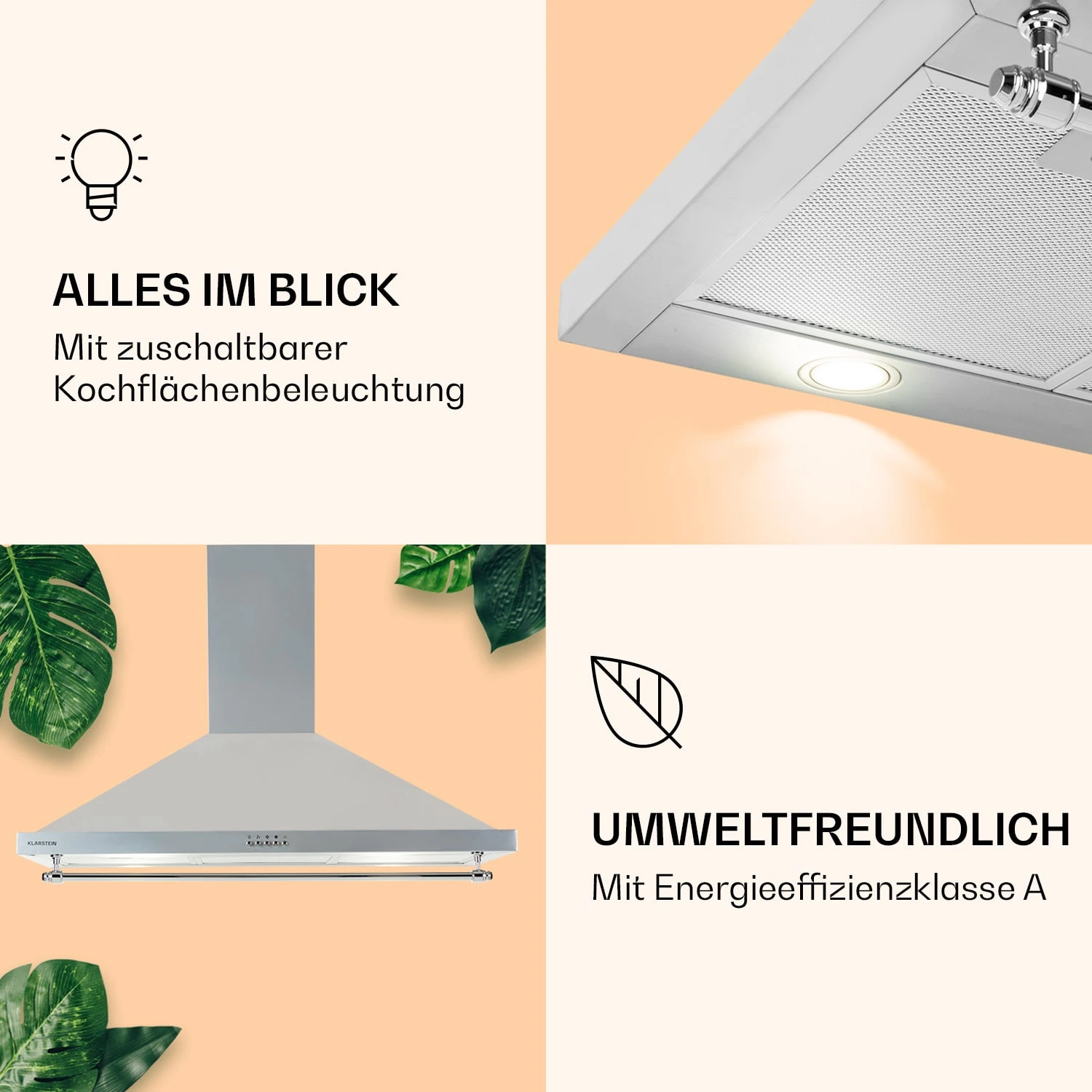 Montblanc 90 Dunstabzugshaube 610m³/h 165W 2x1,5W LED Reling 5 Montblanc 90 Dunstabzugshaube 610m³/h 165W 2x1,5W LED Reling – Bild 3
