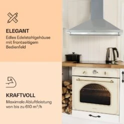 Montblanc 90 Dunstabzugshaube 610m³/h 165W 2x1,5W LED Reling 12 Montblanc 90 Dunstabzugshaube 610m³/h 165W 2x1,5W LED Reling -Klarstein 10040268 de 0004 logo