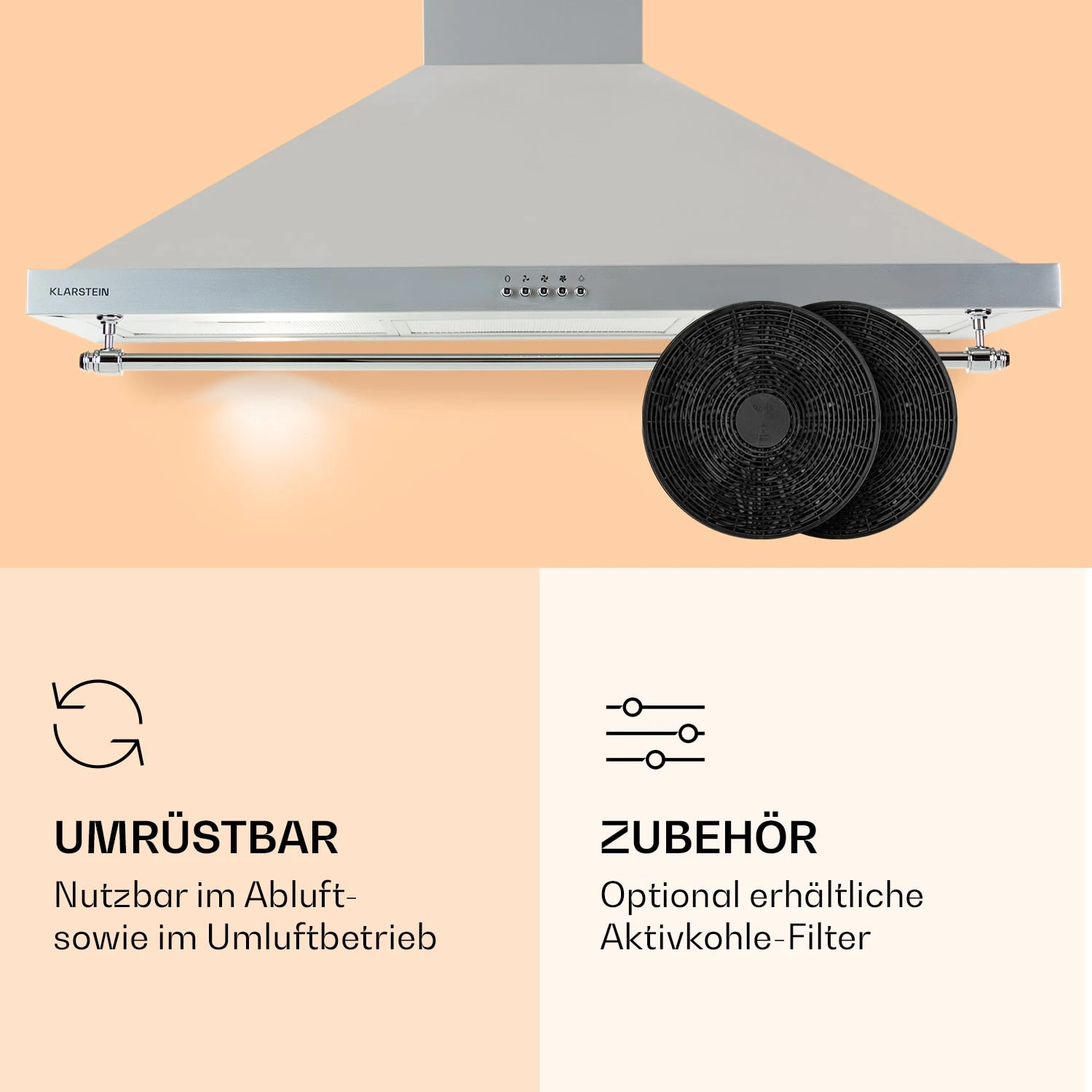 Montblanc 90 Dunstabzugshaube 610m³/h 165W 2x1,5W LED Reling 7 Montblanc 90 Dunstabzugshaube 610m³/h 165W 2x1,5W LED Reling – Bild 5