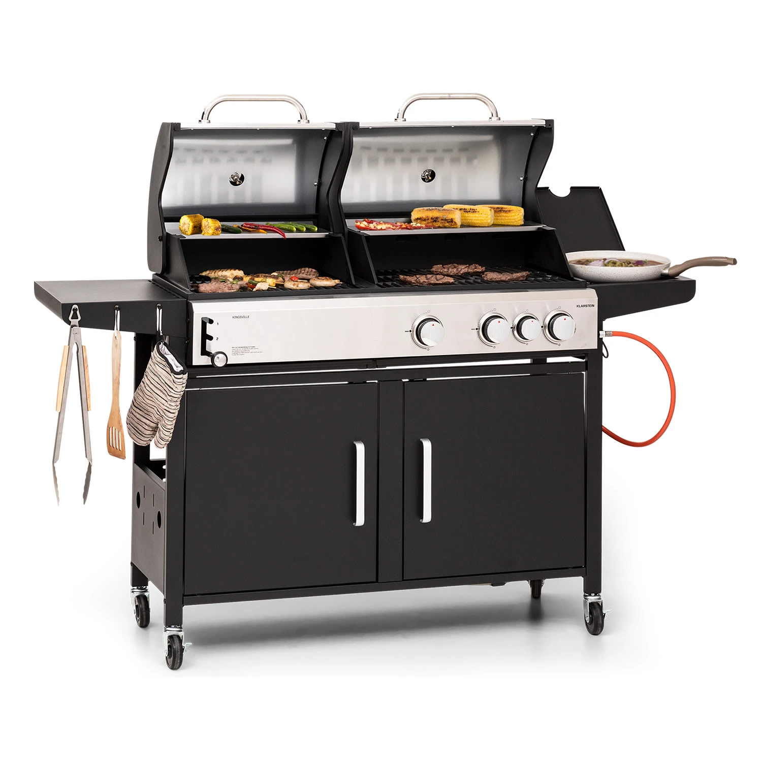 Kingsville 3.1 Kombigrill Gas + Kohle 10,9 KW 3+1 Brenner 3 Kingsville 3.1 Kombigrill Gas + Kohle 10,9 KW 3+1 Brenner