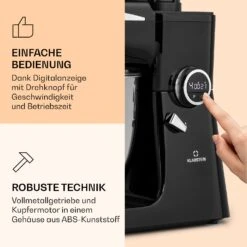 Renata Rossa Küchenmaschine 3-in-1 2000W 2,7PS 5Ltr Edelstahl BPA-frei 12 Renata Rossa Küchenmaschine 3-in-1 2000W 2,7PS 5Ltr Edelstahl BPA-frei -Klarstein 10040500 de 0003 logo