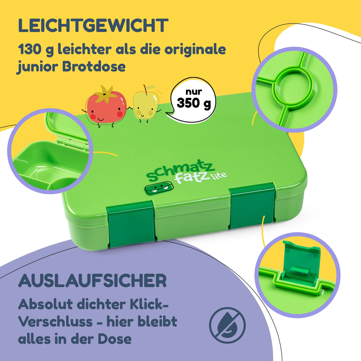 Schmatzfatz By Lite Lunchbox 6 Fächer 20,8x4,5x15 Cm BPA-frei Tritan 5 Schmatzfatz By Lite Lunchbox 6 Fächer 20,8x4,5x15 Cm BPA-frei Tritan – Bild 3